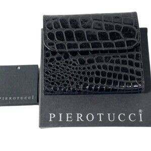 Pierotucci Italian Leather black wallet NWT.